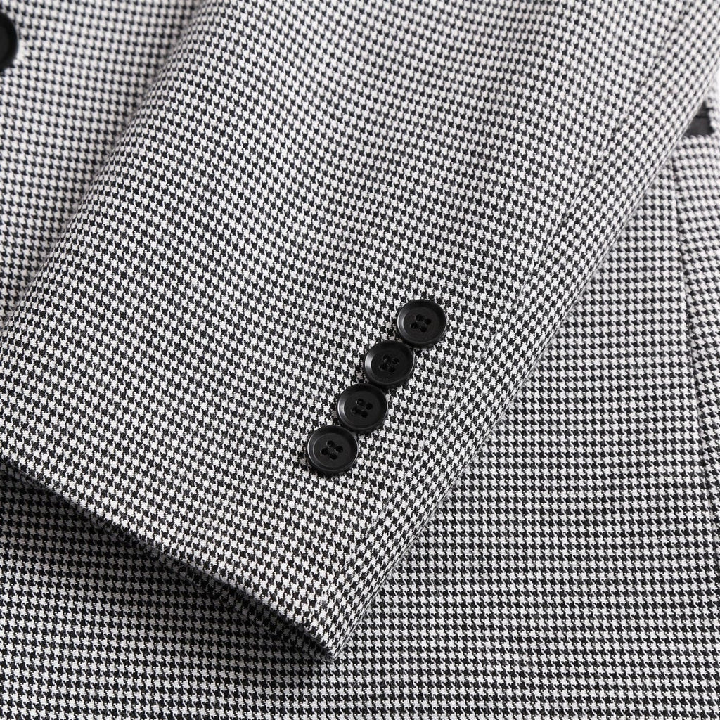 Tiavllya Tiavllya Fashion Men's 3 Pieces Houndstooth Notch Lapel Tuxedos (Blazer+vest+Pants)