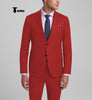 Tiavllya Tiavllya Fashion Men's 3 Pieces Slim Fit Striped Notch Lapel Tuxedos (Blazer+Pants)