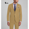 Tiavllya Tiavllya Fashion Men's 3 Pieces Slim Fit Striped Notch Lapel Tuxedos (Blazer+Pants)
