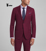 Tiavllya Tiavllya Fashion Men's 3 Pieces Slim Fit Striped Notch Lapel Tuxedos (Blazer+Pants)