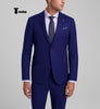 Tiavllya Tiavllya Fashion Men's 3 Pieces Slim Fit Striped Notch Lapel Tuxedos (Blazer+Pants)