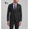 Tiavllya Tiavllya Fashion Men's 3 Pieces Slim Fit Striped Notch Lapel Tuxedos (Blazer+Pants)
