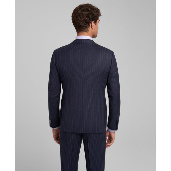 Tiavllya Tiavllya Fashion Men's 3 Pieces Slim Fit Striped Notch Lapel Tuxedos (Blazer+Pants)