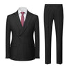 Tiavllya Tiavllya Fashion Men's 3 Pieces Slim Fit Striped Peak Lapel Tuxedos (Blazer+Pants)