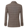Tiavllya Tiavllya Fashion Men's 3 Pieces Tweed Plaid Notch Lapel Suit (Blazer+vest+Pants)