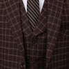 Tiavllya Tiavllya Fashion Men's 3 Pieces Tweed Plaid Notch Lapel Suit (Blazer+vest+Pants)