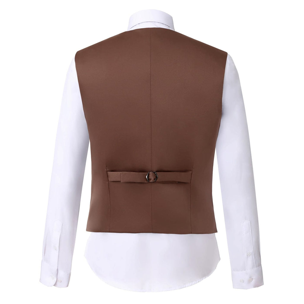 Tiavllya Tiavllya Fashion Men's 3 Pieces Tweed Plaid Notch Lapel Suit (Blazer+vest+Pants)