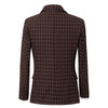 Tiavllya Tiavllya Fashion Men's 3 Pieces Tweed Plaid Notch Lapel Suit (Blazer+vest+Pants)