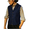 Tiavllya Tiavllya Fashion Men's Classic Tweed Herringbone Notch Lapel Waistcoat