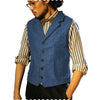 Tiavllya Tiavllya Fashion Men's Classic Tweed Herringbone Notch Lapel Waistcoat