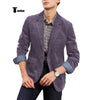 Tiavllya Tiavllya Fashion Men's Corduroy Suit Retro Slim Fit Notch Lapel Sports Jacket