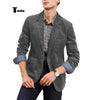 Tiavllya Tiavllya Fashion Men's Corduroy Suit Retro Slim Fit Notch Lapel Sports Jacket