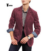Tiavllya Tiavllya Fashion Men's Corduroy Suit Retro Slim Fit Notch Lapel Sports Jacket