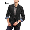 Tiavllya Tiavllya Fashion Men's Corduroy Suit Retro Slim Fit Notch Lapel Sports Jacket