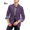 Tiavllya Tiavllya Fashion Men's Corduroy Suit Retro Slim Fit Notch Lapel Sports Jacket