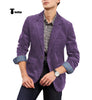 Tiavllya Tiavllya Fashion Men's Corduroy Suit Retro Slim Fit Notch Lapel Sports Jacket