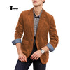 Tiavllya Tiavllya Fashion Men's Corduroy Suit Retro Slim Fit Notch Lapel Sports Jacket