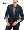 Tiavllya Tiavllya Fashion Men's Corduroy Suit Retro Slim Fit Notch Lapel Sports Jacket