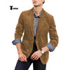 Tiavllya Tiavllya Fashion Men's Corduroy Suit Retro Slim Fit Notch Lapel Sports Jacket