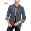Tiavllya Tiavllya Fashion Men's Corduroy Suit Retro Slim Fit Notch Lapel Sports Jacket