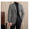 Tiavllya Tiavllya Fashion Men's Flat Plaid Notch Lapel Blazer