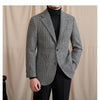 Tiavllya Tiavllya Fashion Men's Flat Plaid Notch Lapel Blazer