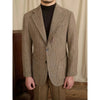 Tiavllya Tiavllya Fashion Men's Flat Plaid Notch Lapel Blazer