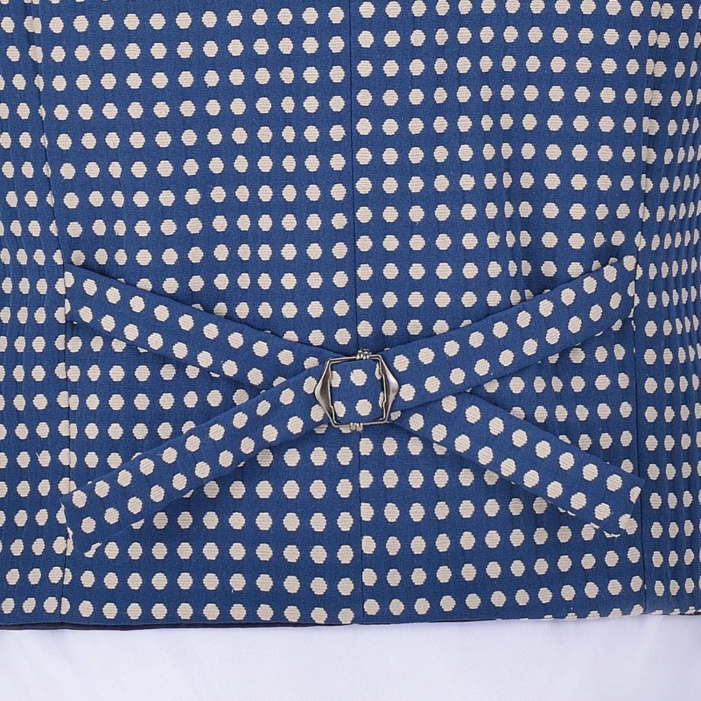 Tiavllya Tiavllya Fashion Men's Printed Polka Dots Vest V-neck Waistcoat