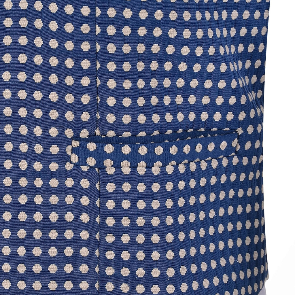 Tiavllya Tiavllya Fashion Men's Printed Polka Dots Vest V-neck Waistcoat