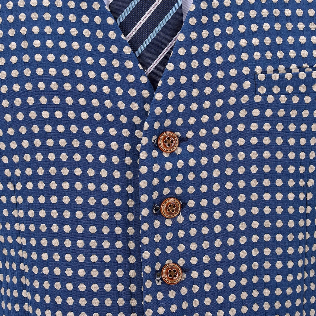 Tiavllya Tiavllya Fashion Men's Printed Polka Dots Vest V-neck Waistcoat