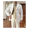 Tiavllya Tiavllya Fashion Men's Retro Slim Fit Notch Lapel Flat Suit Multi-Pocket Casual Jacket