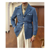 Tiavllya Tiavllya Fashion Men's Retro Slim Fit Notch Lapel Flat Suit Multi-Pocket Casual Jacket