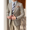 Tiavllya Tiavllya Fashion Men's Slim Fit Houndstooth Notch Lapel Flat Blazer For wedding