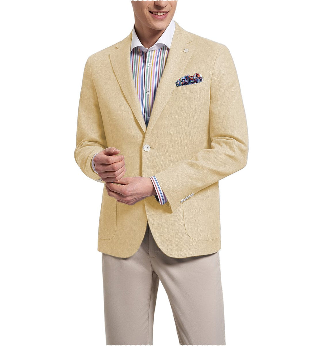 Tiavllya Tiavllya Fashion Men's Slim Fit Notch Lapel Flat Blazer