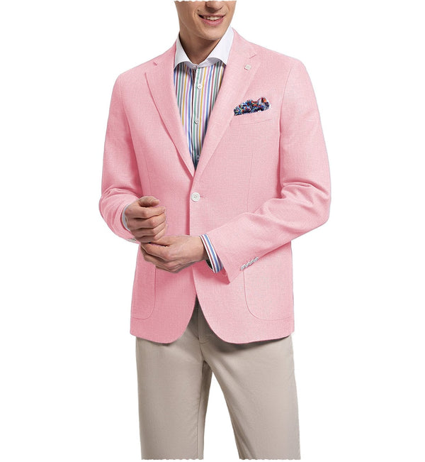 Tiavllya Tiavllya Fashion Men's Slim Fit Notch Lapel Flat Blazer