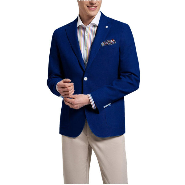 Tiavllya Tiavllya Fashion Men's Slim Fit Notch Lapel Flat Blazer