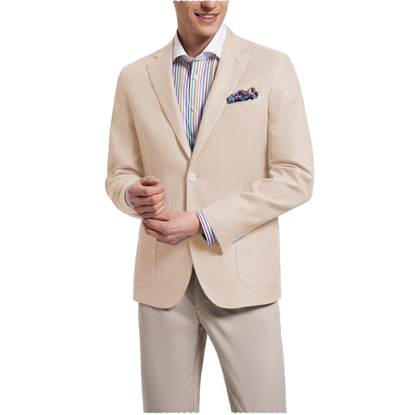 Tiavllya Tiavllya Fashion Men's Slim Fit Notch Lapel Flat Blazer