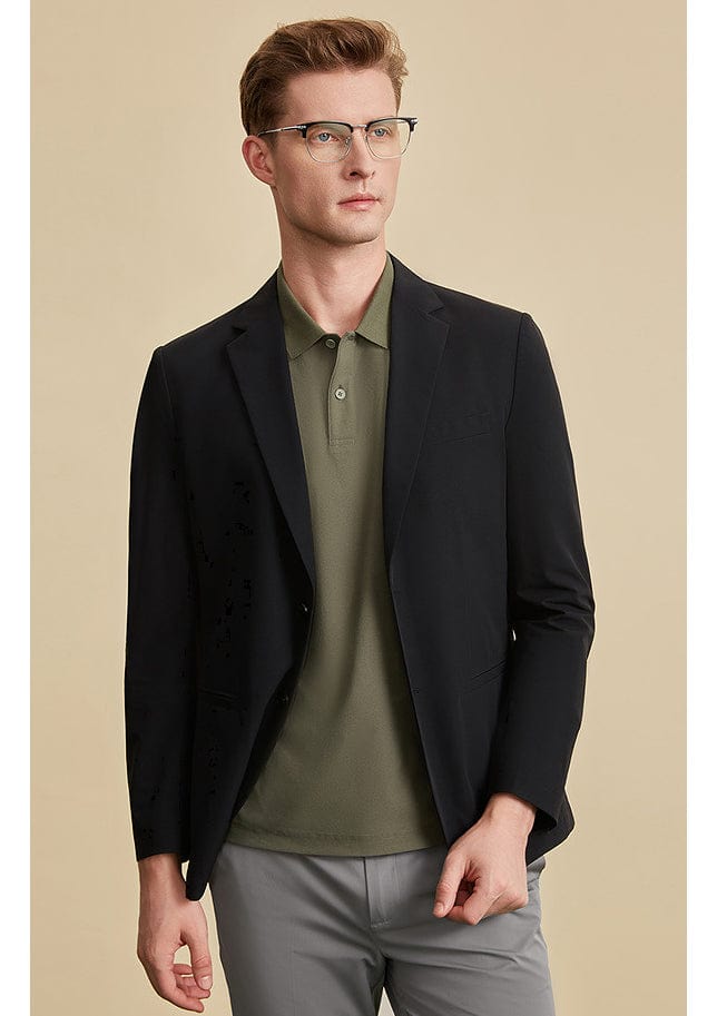 Tiavllya Tiavllya Fashion Men's Slim Fit Notch Lapel Flat Blazer For wedding