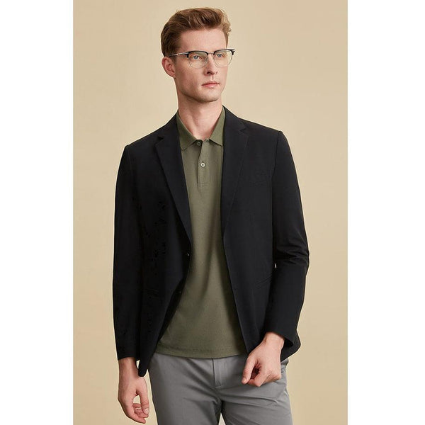 Tiavllya Tiavllya Fashion Men's Slim Fit Notch Lapel Flat Blazer For wedding
