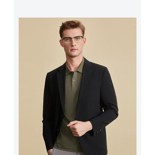Tiavllya Tiavllya Fashion Men's Slim Fit Notch Lapel Flat Blazer For wedding