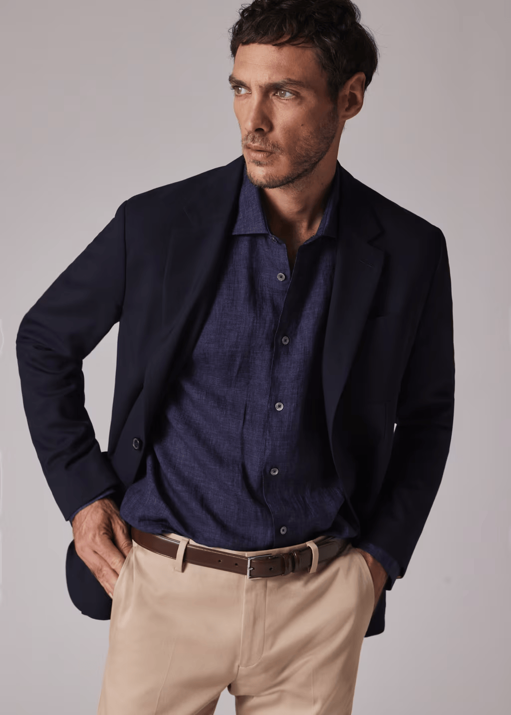 Tiavllya Tiavllya Fashion Men's Slim Fit Notch Lapel Flat Blazer For wedding