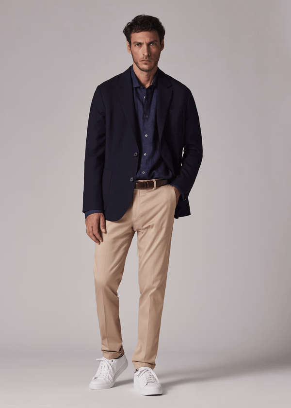 Tiavllya Tiavllya Fashion Men's Slim Fit Notch Lapel Flat Blazer For wedding