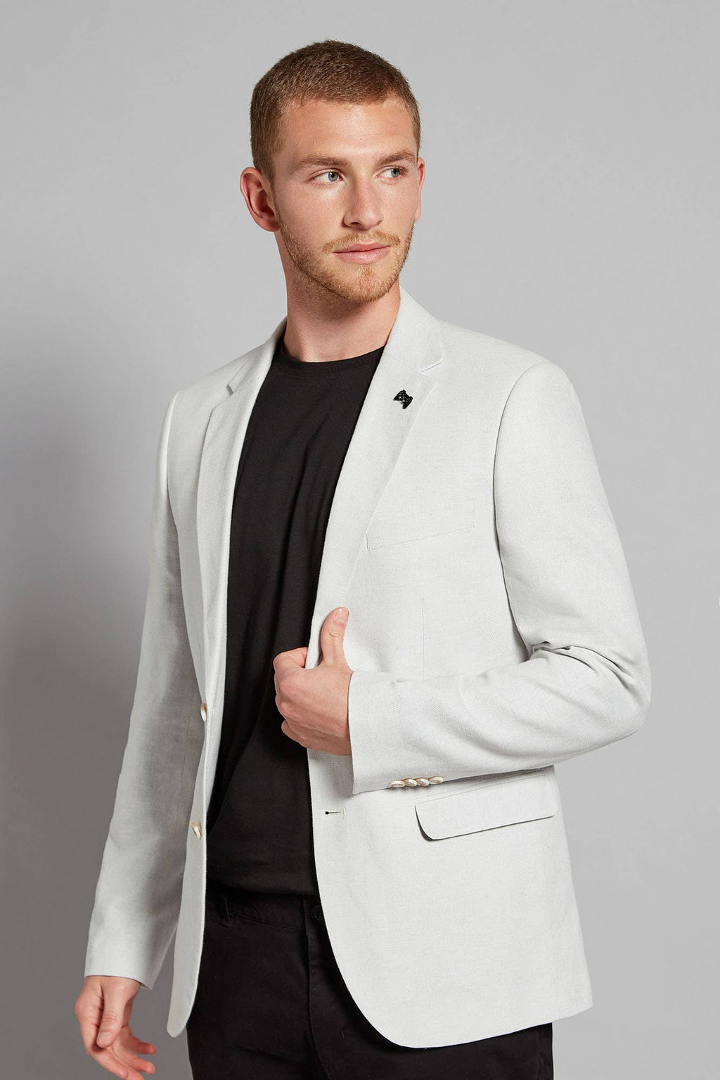 Tiavllya Tiavllya Fashion Men's Slim Fit Notch Lapel Flat Blazer For wedding