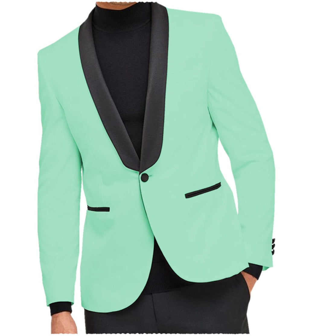 Tiavllya Tiavllya Fashion Men's Slim Fit Shawl Lapel Flat Blazer