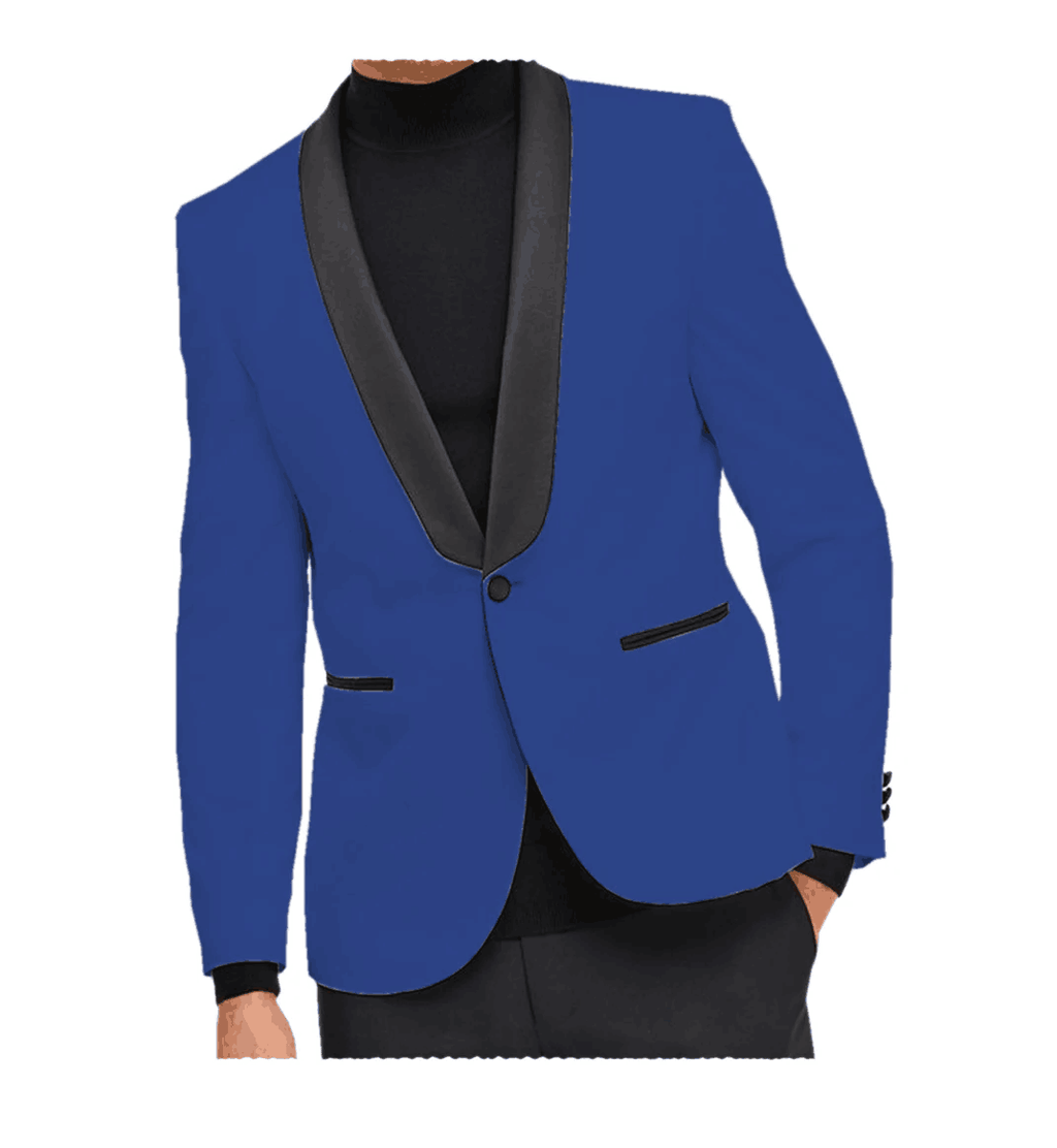Tiavllya Tiavllya Fashion Men's Slim Fit Shawl Lapel Flat Blazer
