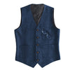 Tiavllya Tiavllya Fashion Men's Slim Fit Tweed Herringbone V Neck Waistcoat