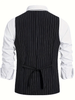 Tiavllya Tiavllya Fashion Men's Striped Vest V-neck Waistcoat