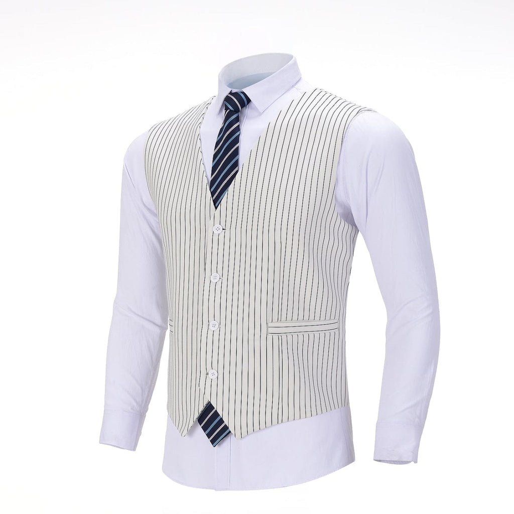 Tiavllya Tiavllya Fashion Men's Striped Vest V-neck Waistcoat