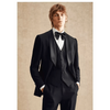 Tiavllya Tiavllya Fashion Men's Suit Flat 3 Pieces Shawl Lapel Tuxedo For Prom (Blazer+vest+Pants)