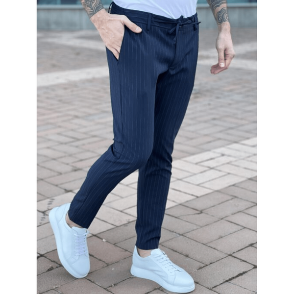 Tiavllya Tiavllya Fashion Men's Suit Pants Stripe Regular Fit Trousers